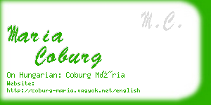 maria coburg business card